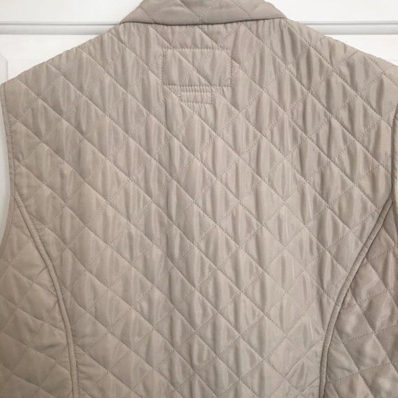 Van Heusen Quilted Lightweight Flannel Lined Vest Jacket Plus Size XXL Beige - Picture 4 of 6